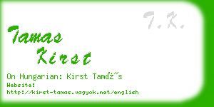 tamas kirst business card